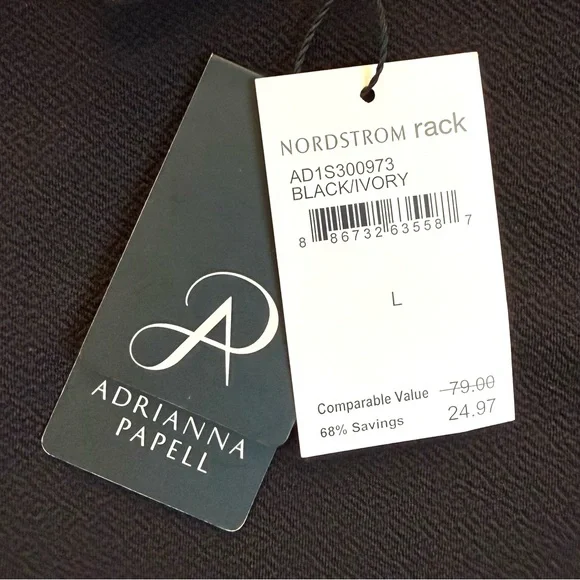 NWT Adrianna Papell Black Sleeveless Top Size L - Picture 4 of 4